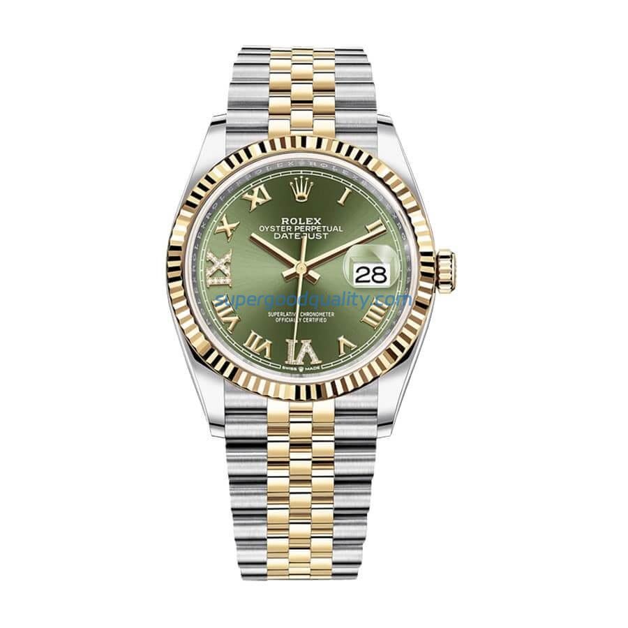 rolex-datejust-126283rbr-36mm-yellow-gold-steel-green-dial.jpg Rolex Datejust 126283RBR Master Clone Quality - 图片 1