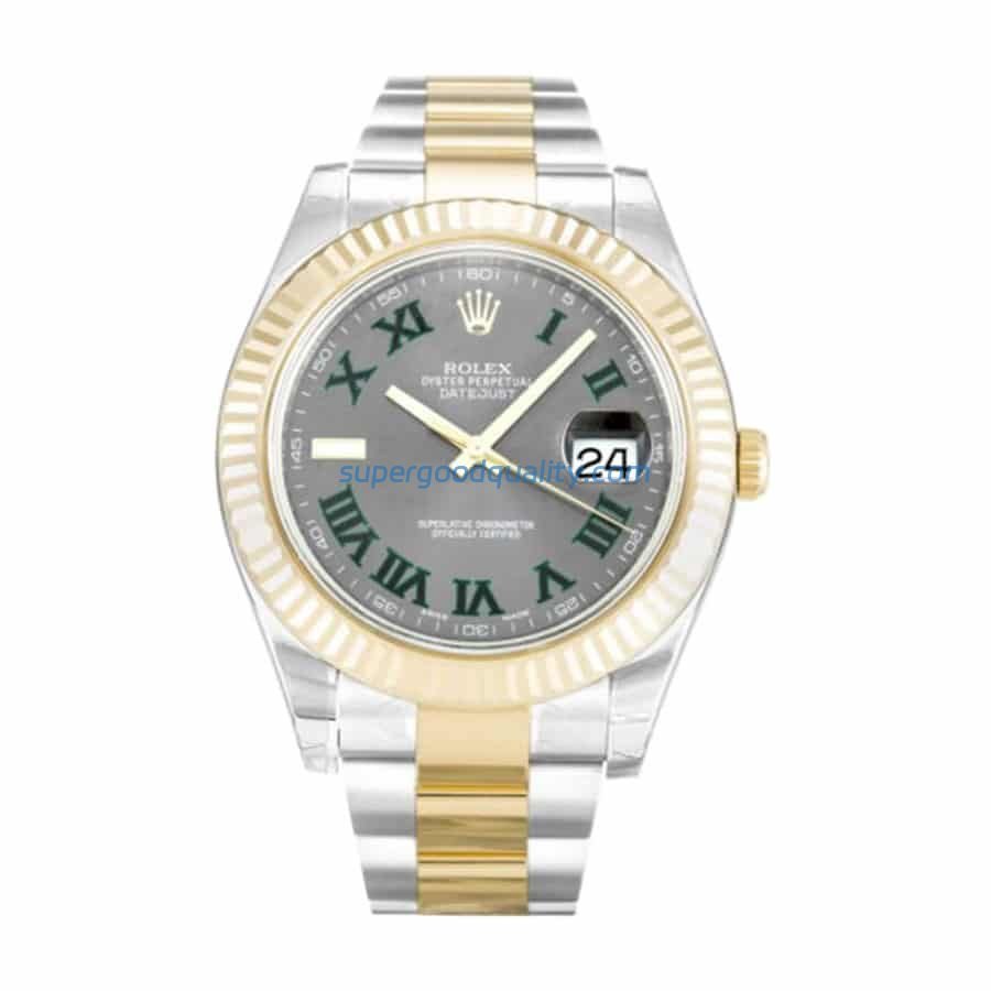 rolex-datejust-ii-wimbledon-1.jpg Rolex Datejust Grey Roman Dial 116333-0001 Mirror Clone Quality - 图片 1