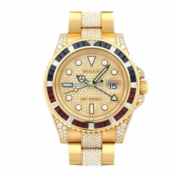 Rolex GMT-Master II 116758 SARU “Iced Out” True Replica 1:1