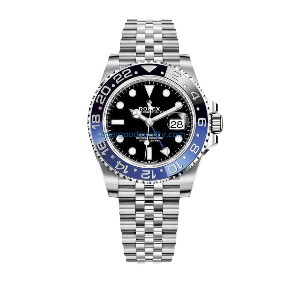 rolex-gmt-master-ii-ceramic-black-and-blue-bezel-batman-jubilee-116710blnr-replica Rolex GMT-Master II 116710BLNR “Batman” Mirror Clone Quality - 图片 1