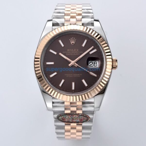Clean Factory Rolex Datejust 41 126331 Chocolate Dial Rose Gold Super Clone 3235
