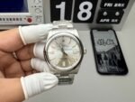 Clean Factory 124300-0001 – OP41 Silver Dial Replica with 3230 Movement