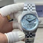 3B Factory Rolex Land-Dweller 127386TBR-0001 Replica – Platinum Look, Diamond Bezel & 163g Full Weight