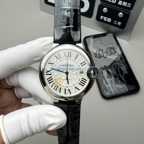 AF Factory Cartier Ballon Bleu 42mm Leather Strap Replica – Automatic Date