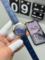 AF Factory Cartier Ballon Bleu 42mm Rose Gold Replica – Blue Dial (Automatic) - 图片 8