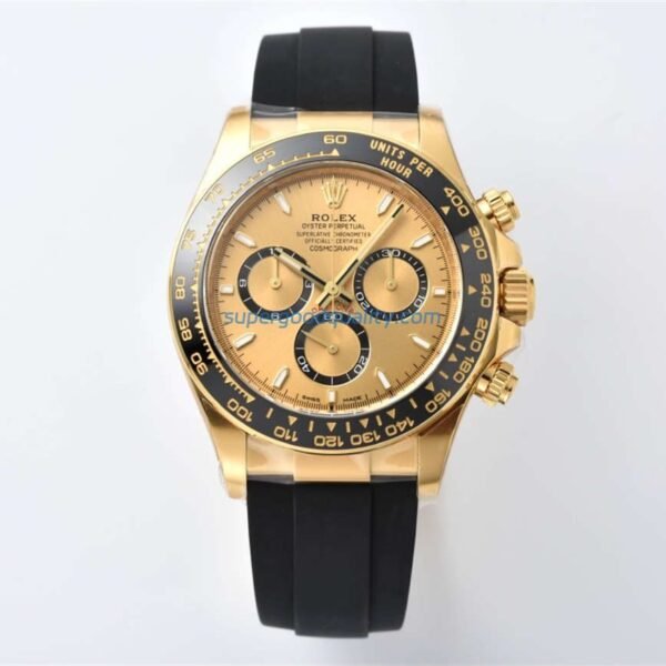 Rolex Daytona 126518LN Replica – 18K Yellow Gold Oysterflex Chronograph