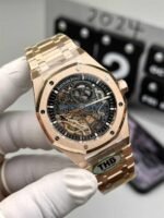 Audemars Piguet 15407 Rose Gold Replica – Royal Oak Double Balance Wheel Openworked 41mm - 图片 2