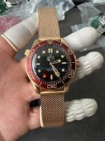 VS Factory Omega Seamaster Diver 300M 007 “No Time To Die” Matte Tropical Brown/Black Dial Titanium Mesh Bracelet(210.90.42.20.01.003) 1:1 Super Clone – 8806 Movement