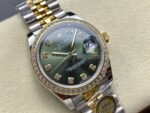 ARF Factory Counterweight Rolex Datejust 278383RBR-0030 31mm Yellow Gold Diamond Bezel Green Dial - 图片 2