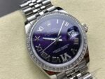 ARF Factory Counterweight Rolex Datejust 278384RBR-0030 31mm Diamond Bezel Roman VI Aubergine Dial - 图片 2