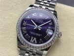 ARF Factory Counterweight Rolex Datejust 278384RBR-0030 31mm Diamond Bezel Roman VI Aubergine Dial - 图片 3