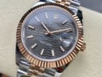 ARF Factory Counterweight Rolex Datejust 126331-0020 41mm Half Rose Gold Fluted Grey Dial Jubilee - 图片 3