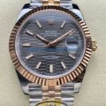 ARF Factory Counterweight Rolex Datejust 126331-0020 41mm Half Rose Gold Fluted Grey Dial Jubilee
