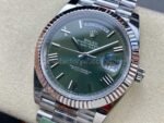 ARF Factory Counterweight Rolex Day-Date 228239-0033 40mm White Gold Roman Numerals Olive Green Dial - 图片 3