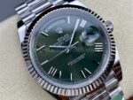 ARF Factory Counterweight Rolex Day-Date 228239-0033 40mm White Gold Roman Numerals Olive Green Dial - 图片 2