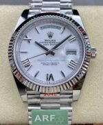ARF Factory Counterweight Rolex Day-Date 228239 40mm White Gold Roman Numerals White Dial