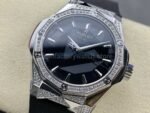 HB Factory Hublot Classic Fusion 550.NS.1800.RX.1804.ORL19 40mm Diamond Steel Black Rubber Strap Black Dial - 图片 3
