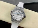 HB Factory Hublot Classic Fusion 550.NS.2200.RW.1804.ORL20 40mm Diamond Steel White Rubber Strap White Dial - 图片 4