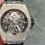 HB Factory Tourbillon Hublot Big Bang 429.NS.0170.RX.YOS 45mm Titanium Rubber Strap Arabic Numerals Skeletonized Dial