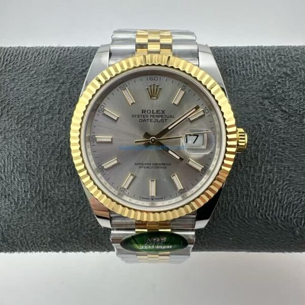 ARF Factory Counterweight Rolex Datejust 126333-0002 41mm Half Yellow Gold Silver Dial Jubilee