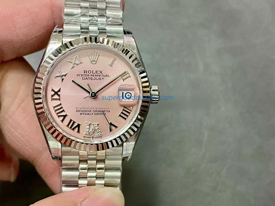 ab2dc5b7-b0a3-4a8b-a084-46a647a60ad5 GS Factory Rolex Datejust 278274-0024 31MM Full 904L Roman Number&Diamond Mop Pink Dial Jubilee - 图片 1